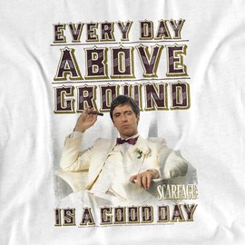 Scarface Men's Above Ground T-Shirt Large White