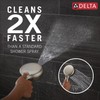 Delta Faucet ProClean Brushed Nickel Shower Head with Handheld, Showerhead