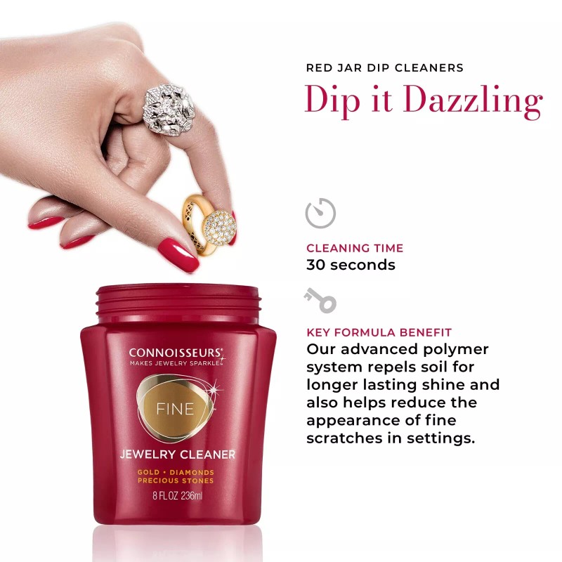 Connoisseurs Jewelry Cleaner Solution Safely Clean All Jewelry Gold Silver
