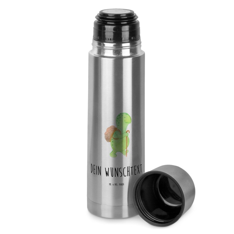 Mr. & Mrs. Panda Personalisierte Thermoskanne Schildkröte Wanderer 500 ml