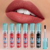 BEUKING Pearlescent Lip Glaze, Blue Bottle Long Lasting Lipstick, Non-Stick
