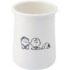 Peanuts Enamel Cutlery Stand, White, Size: Approx. W9.3, D9.3, H12,