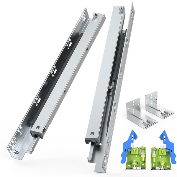 Chibery 1 Pair 18 Inch Full Extension Undermount Soft Close