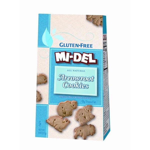 MIDEL, Cookies, Arrowroot Animal, Pack of 8, Size 8 OZ, (Gluten Free Kosher Wheat Free)