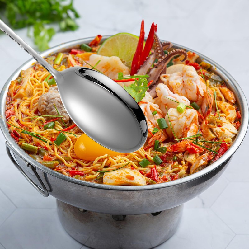 TIESOME Large Serving Spoon, 3 Pcs Serving Spoons Set, Stainless
