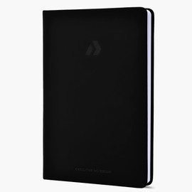 Nextnoid Hardcover Lined Notebook Journal - 120 GSM Thick Paper, Medium A5-160 Pages - Perfect for Writing, Journaling, and Note-Taking (Black,Ruled)
