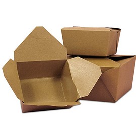 50ea - #8 6-3/4x5-1/2x2-1/2 Krft Econo-Pak Takeout Box | Width: 6 3/4" Width 5 1/2"