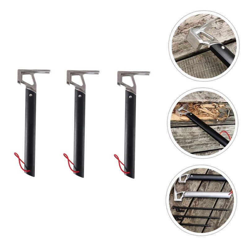 WOONEKY Outdoor Camping Hammer Portable Metal Nail Puller with Aluminum