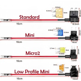 10 Pack Micro2 Add-a-Circuit Fuse Tap Kit with Fuse Puller – Automotive Piggy Back Fuse Holders with Wire Harness for Car, Truck, SUV, Caravan, Boat Ozchillon (10, 15AMP)