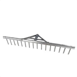 Rekord Aluminium Rake Lightweight with 16 Prongs Width 62 cm without Handle Rake Garden Rake, Leaf Rake