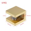 KUMGROT 6pcs Brass Glass Clamp Shower Shelf Clip U Clamp