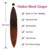 Ombre Black Ginger Pre Stretched Hypoallergenic Boho Hair for Braiding