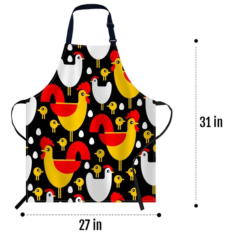 Smooffly Chicken Rooster Apron - Men & Women's Cooking &