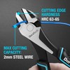 DURATECH 7" High Leverage Diagonal Cutters, Cr-Ni Wire Cutters, Side