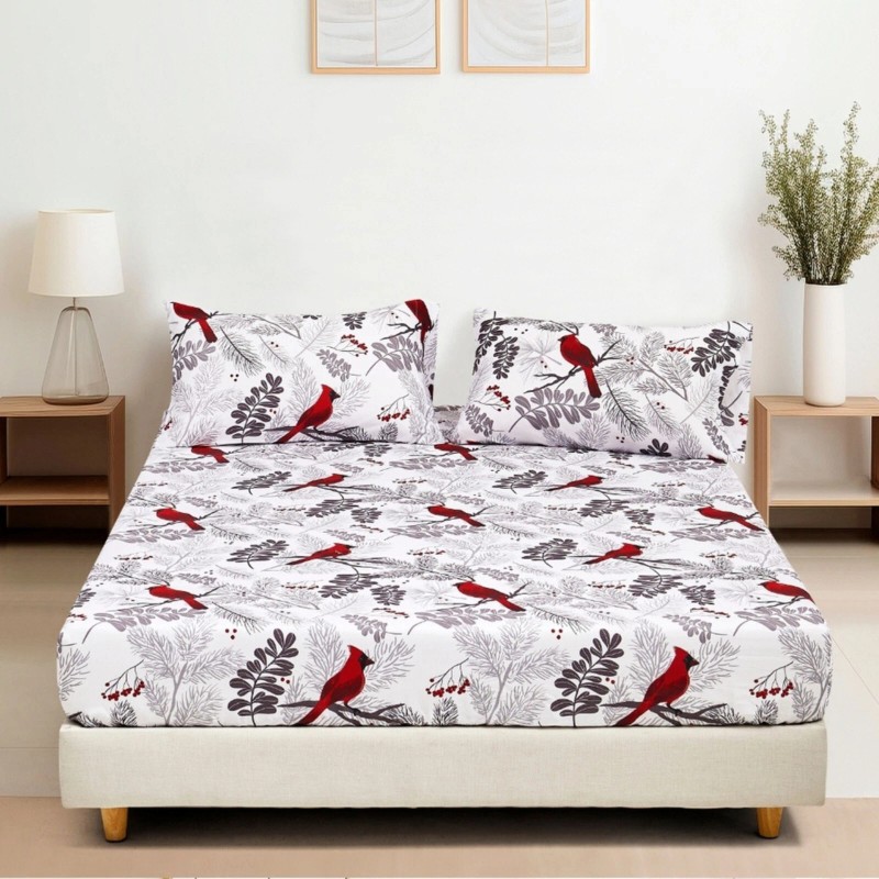 Virah Bella - Cardinals - 4-Piece Sheet Set - King