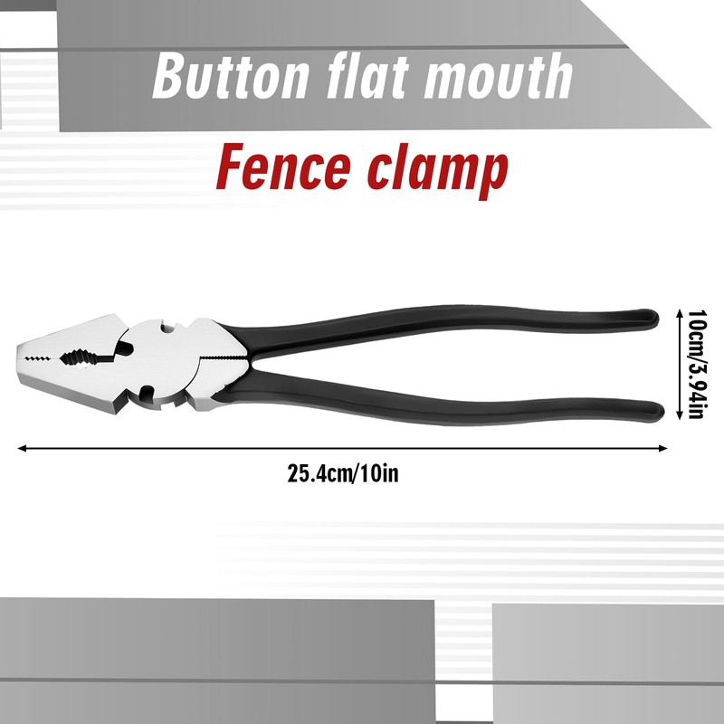 Lanties 10'' Fence Pliers Button Fencing Pliers Heavy Duty for
