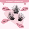 Lash Clusters, PRO,72 Pcs Individual Cluster Lashes 3D Effect DIY