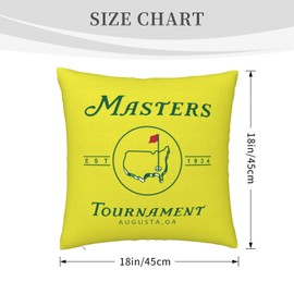 18"X 18"Inch Golf Tournament Pillow Cases Square Decor Car Bed Bedroom Sofa Soft Masters Throw Pillow Covers Home Decor Decorations for
