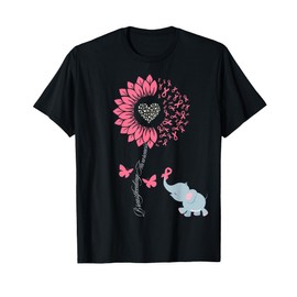 Breastfeeding Week Awareness Sunflower Butterfly Elephant T-Shirt