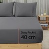 SSW HOMES Fitted Sheet Extra Deep 40cm, Brushed Microfiber Breathable