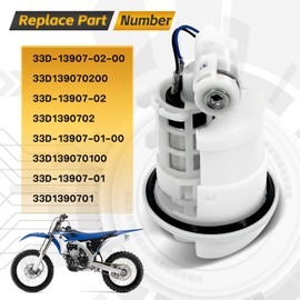 Fuel Pump Assembly 33D-13907-02 Compatible with Yamaha YZ250F YZ250FX YZ450F YZ450FX WR250F WR450F Replace 33D-13907-02-00 33D139070200