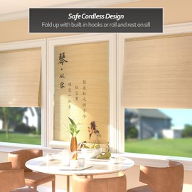 Red Lantern Bamboo Window Shade Blind - Philosopher 36" Wide