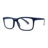 SA106 Stylish Matte Finish Rectangle Plastic Reading Glasses Blue +3.25