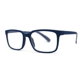 SA106 Stylish Matte Finish Rectangle Plastic Reading Glasses Blue +3.25