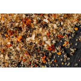 Savory Spice Black Garlic Salt (3.9 oz) - Black Garlic Seasoning with Gochugaru Chili Flakes - Ultimate Umami Garlic Flavor for Cooking - Vegan, Gluten-Free, Sugar-Free