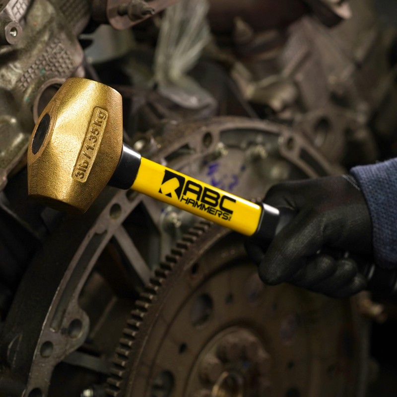 ABC HAMMERS Brass Hammer - 3 lb. USA Made Non-Sparking