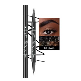 WAJJYM Eyebrow Pen,Microblading Eyebrow Pen,Magical 2-in-1 Dual-Ended Eye Brow Pencils,2-Fork-Tip & Precise BrushPrecise,Shapes,Defines,Fills Brows,Contours,Combs,Tames,Long-Lasting,black