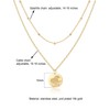 PENLYU Birth Flower Necklace, Gold Layered Necklaces for Women, Birth