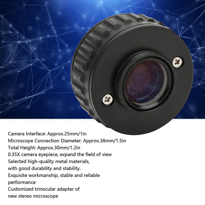 FTVOGUE Microscope Adapter, 0.35X CTV Microscope Lens Cut Telle Adapter