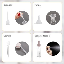 Travel Bottles, 11 Piece Portable Refillable Plastic Bottle Set Refillable Travel Bottles Travel Container Kit Bottles with Case for Shampoo, Liquids and Lotion.