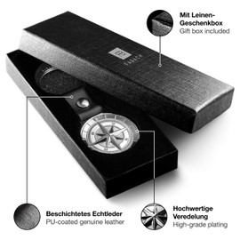 FABACH Friendship Keyring Northstar - Best Friends Keyring Made of Leather and Metal - Best Friend Gift Best Friend Birthday - Best Friends Lucky Charm Pendant