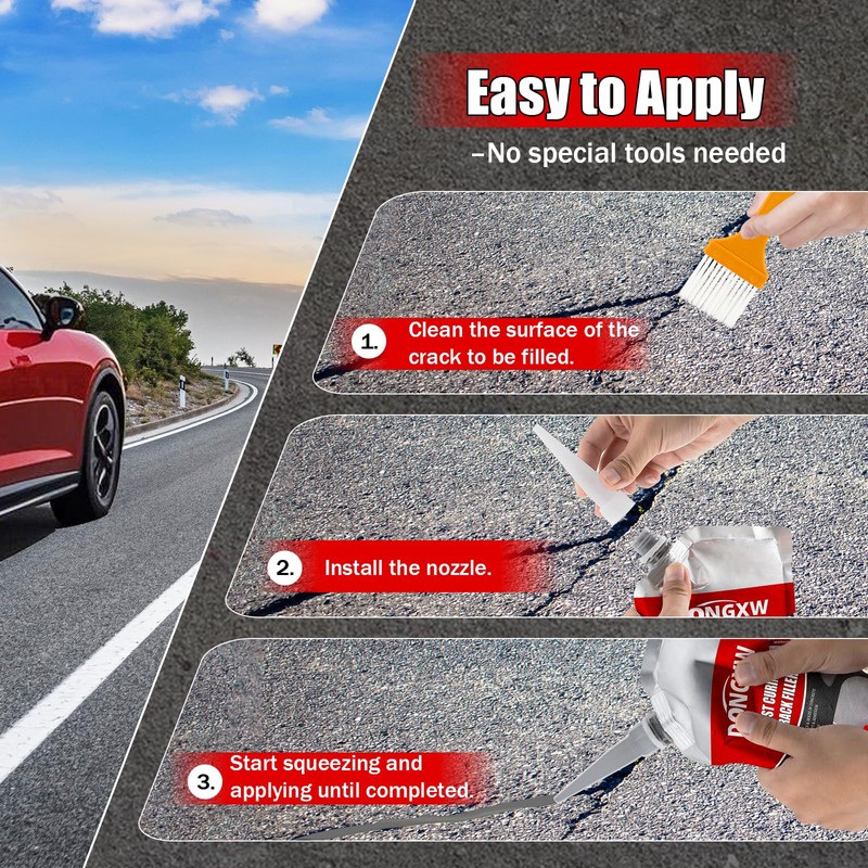 Concrete Crack Filler, Quick-Drying Waterproof Cement Crack Repair Sealant, High