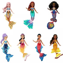 Mattel HLX17 Ultimate Sisters 7-Pack or Ariel & Small Dolls The Little Mermaid SCLP SD STRY Set PK, Multicoloured, Unique Size