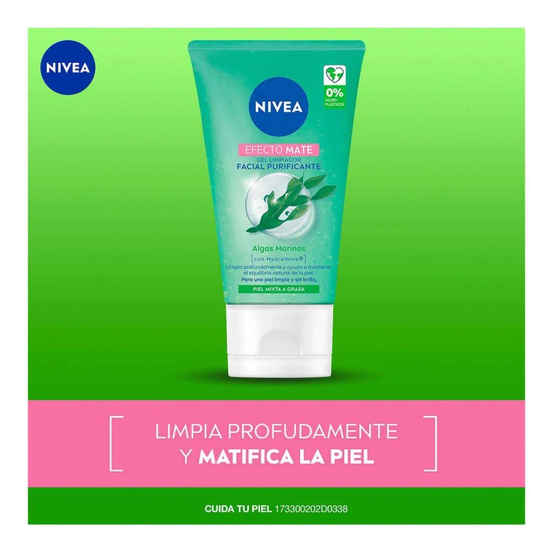 Gel Nivea Limpiador Facial Purificante Efecto Mate 150 mL