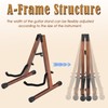 DOMMI Wooden Guitar Stand, Adjustable Acoustic Guitar Stands, A-Frame Electric