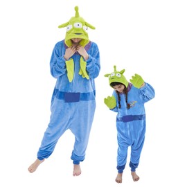 GONAAP Unisex Adult Alien Onesie Pajamas Animal One Piece Costume Cosplay Sleepwear (Alien, XX-Large)