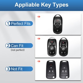 YO&YOYE for Buick Key Fob Cover, Soft TPU Key Case Protection Fit for Buick Encore Enclave Envision