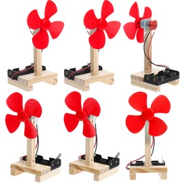 Garneck 6 Sets DIY Fan Toy Kits for Children Learning Kit Manual Assemble Fan Materials Science Experiment Educational Toy for Classroom and Home Projects