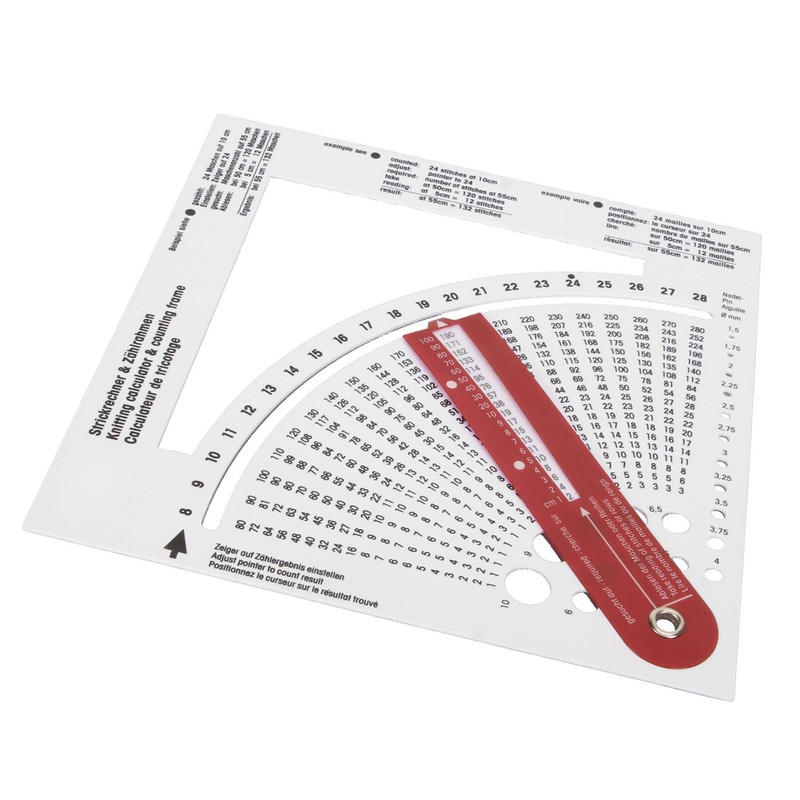Knitting Gauge Converter Double Sided Clear Scale Knitting Stitch Counting