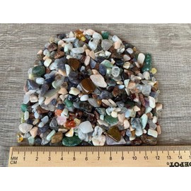 Assorted Chips – Natural Mini Assorted Stones, Crushed Undrilled Assorted, Semi-Tumbled Genuine Mixed Chips (1/2 lb)