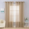 MIULEE - Juego de 2 cortinas transparentes con ojales, para