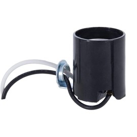 B&P Lamp® Med. Base Lamp Socket with Side Mount 1/8F Hickey and 9" Wire Leads