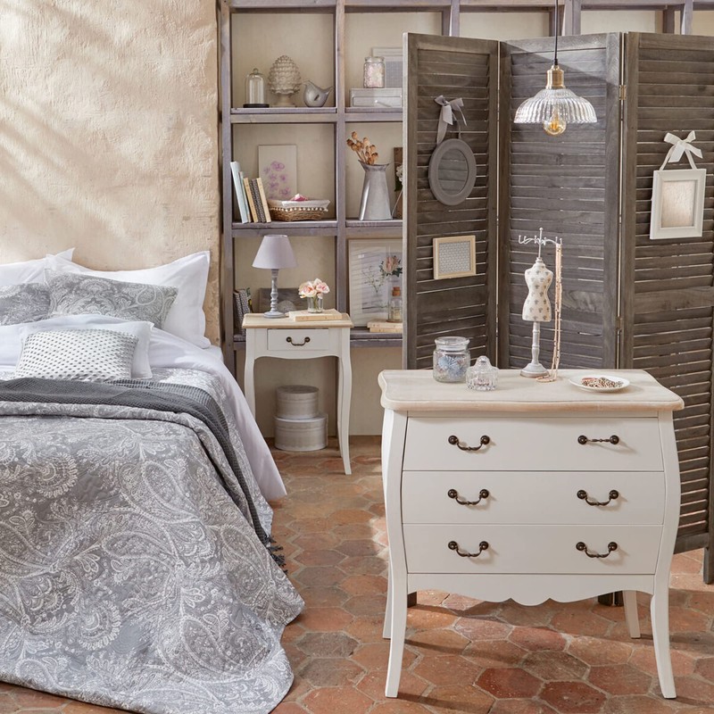 Table lamp - Simple design - Colour distressed WHITE