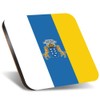 1 x Square Jumbo Size Coaster 12cm Canary Islands Flag