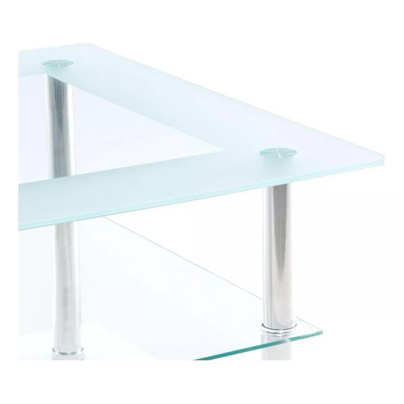 Rey Mesa De Centro Kelly De Acero Color Transparente
