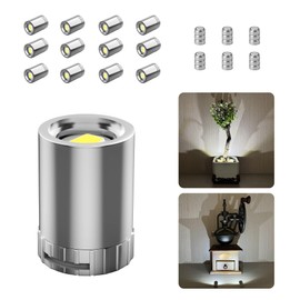 12 Pack Mini LED Lights, Cold White Small LED Light, Mini Spotlights for Displays, Wireless Small Spotlight Battery Powered, Dollhouse Light, Miniature Lights for Crafts, Party, Wedding